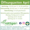 Öffnungszeiten im April 2025